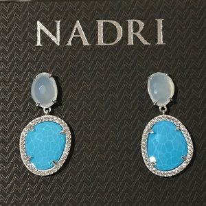Nadri Sterling silver Turquoise and Iolite Earring